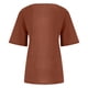 thumbnail image 5 of Blusas de manga corta con cuello redondo de color sólido informal de verano para mujer OAVQHLG3B Store lin121212, 5 of 5