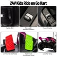 thumbnail image 4 of Electric Go Kart for Kids,24V Electric Drift Kart Car with Adjustable Seat, 7.5 MPH Battery Powered Drift Cart for Kids,Max Load 135lbs,Two 200W Motors, 4 of 7