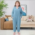 thumbnail image 2 of qolati Family Christmas Onesie Adults Christmas Pajamas Jumpsuit Xmas Ears Hoodies Rompers Flannel Matching Sleepwear Hooded Warm Loungewear, 2 of 5