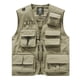 thumbnail image 2 of Ceisia Men's Loose Fit Outdoor Utility Vest Multi-Pocket Breathable Mesh Lining V-Neck Fishing Hiking Volunteer Waistcoat Gifts Khaki S, 2 of 9