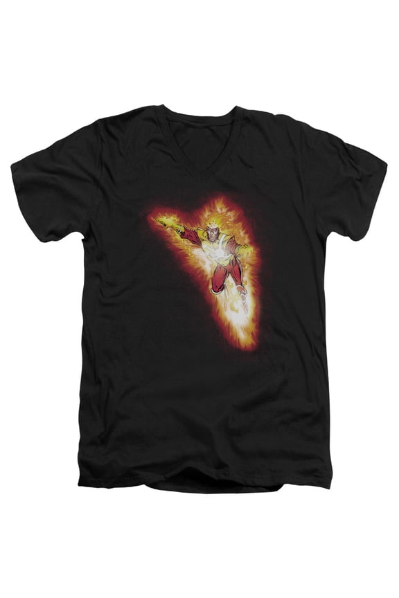Jla - Firestorm Blaze - Slim Fit V Neck Shirt - Medium