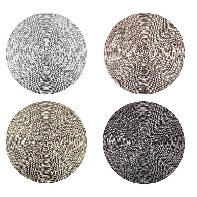 38CM Round PVC Place Mats Kitchen Dining Table Mats Steak Pad Anti-scalding Insulation Pads INS Nordic Hotel Home Decor