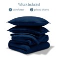 thumbnail image 4 of Bare Home Down Alternative Comforter Set - 3-Pieces - All Seasons - Queen, Heather Dark Blue, 4 of 5