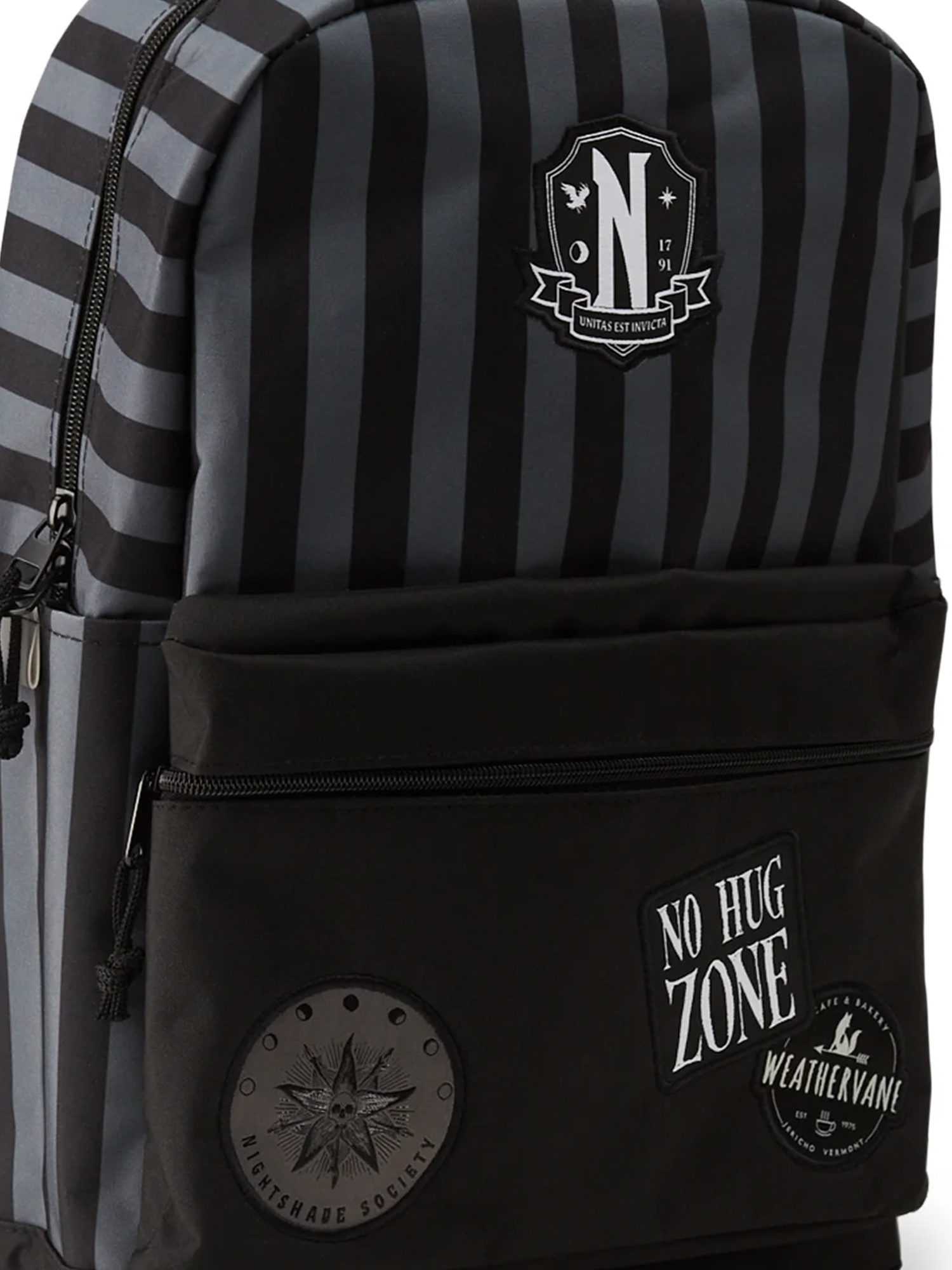 Wednesday Nevermore Patches of Adventure Men's or Women’s Backpack with Laptop Sleeve