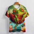 thumbnail image 3 of Frog Hammock Lotus Women's Short Sleeve Tops Casual Blouses T Shirt, 3 of 6