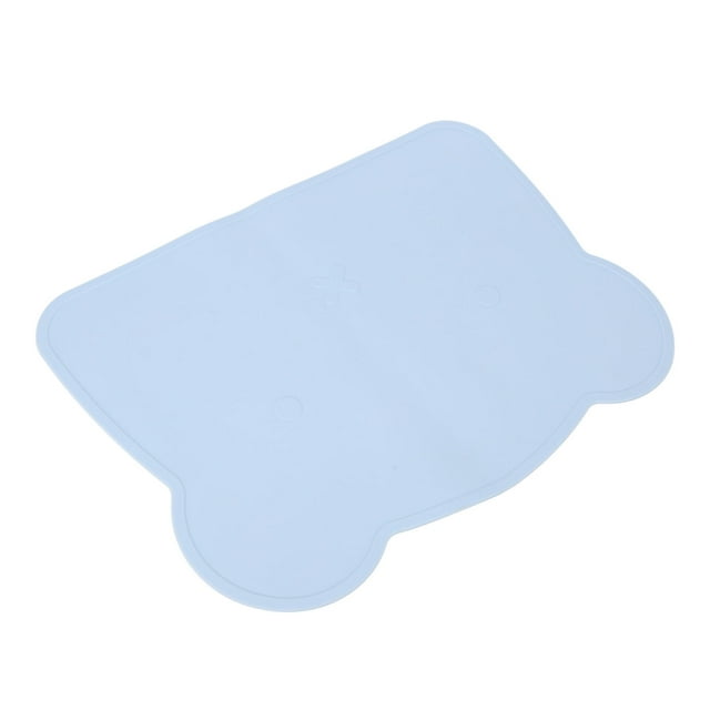 Silicone Bear Placemat, Soft Elastic Silicone Placemat Heat Insulation For Restaurant Blue