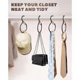 thumbnail image 4 of Belt Hanger, Belt Organizer for Closet, Holds Ties, Scarves, Hat, Bags & Accessories, Black, 4 of 4