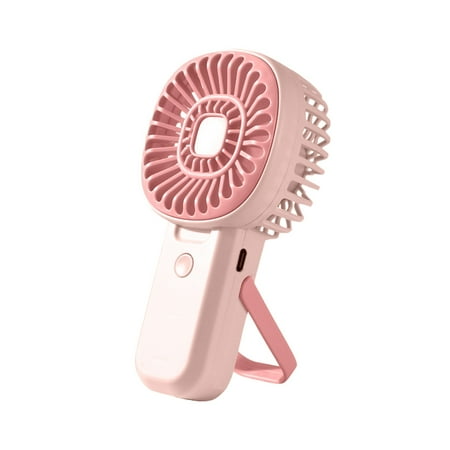 

SPOORYYO USB Rechargeable Handheld Turbo Fan - Portable Mini Desk Fan with 3 Speeds Quiet Operation for Home Office & Outdoor Use - Compact Stylish Design in Blue Pink Green Purple