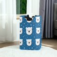 thumbnail image 6 of Yayeee Freestanding Laundry Hamper with Handle Collapsible Large Storage Basket for Clothes, Blue Polar Bear, 6 of 7