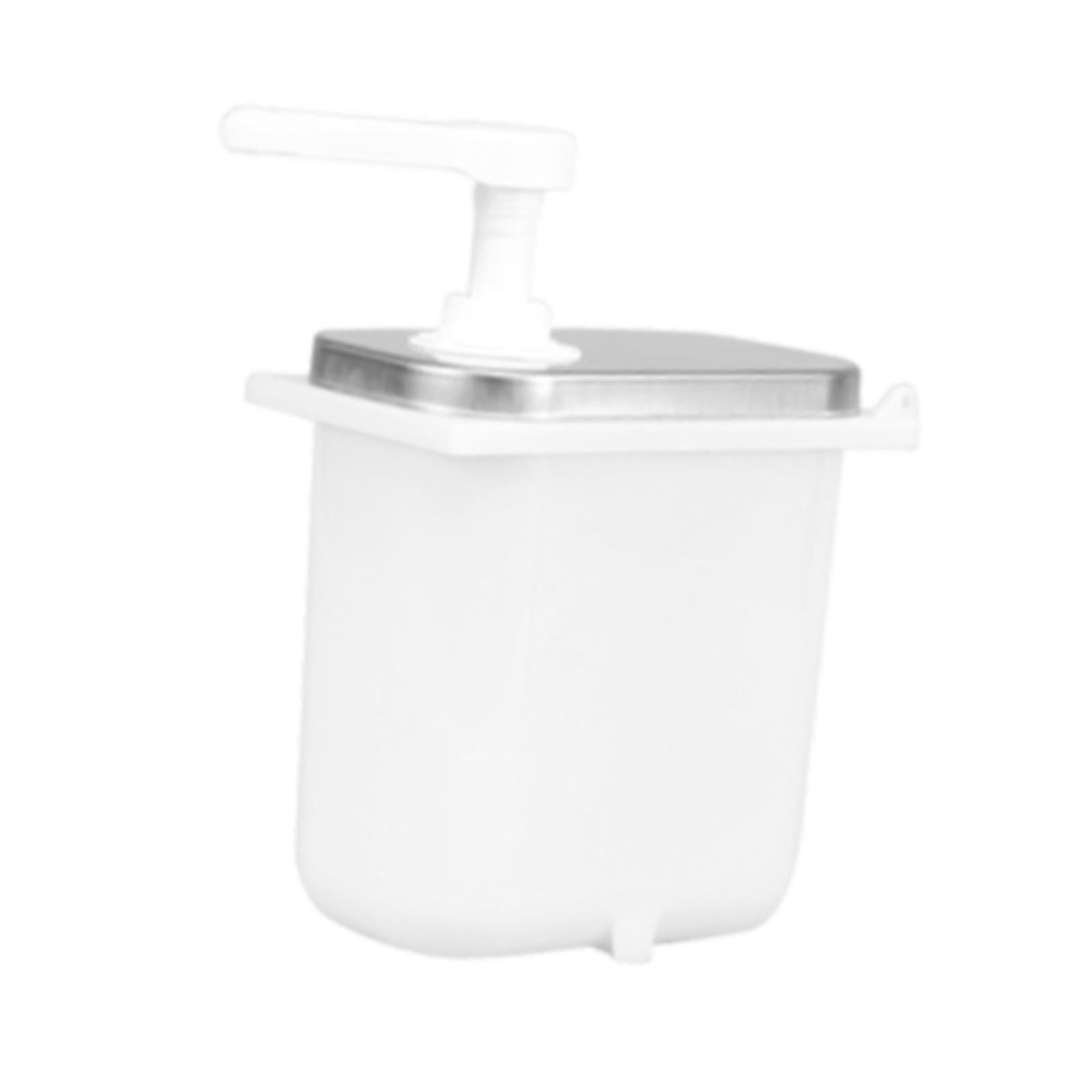 Baoblaze 67.6" Pump Dispenser Syrup Bottle Condiment Condiment Ketchup Syrup 2L White