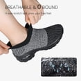 thumbnail image 3 of Yazi Slip On Breathe Mesh Walking Shoes Women Fashion Sneakers Comfort Wedge Platform Loafers, 3 of 6