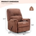 thumbnail image 3 of Bonzy Home Rocker Recliner Chair for Adults – Manual Reclining & 30° Rocking, Overstuffed Backrest & Armrests, Soft Fabric Seat for Living Room & Bedroom, 3 of 7