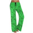 thumbnail image 2 of WXLWZYWL Halloween Pants for Women Plus Size Stretch Pants Casual Palazzo Sweatpants Bat Print Drawstring Wide Leg Pant Lounge Elastic Waist Sweatpant with Pockets, 2 of 6