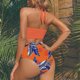 thumbnail image 5 of Traje de baño de dos piezas con estampado de bikini de moda para mujer sexy Conjunto de ropa de playa Fridja nalpqowj21916, 5 of 9