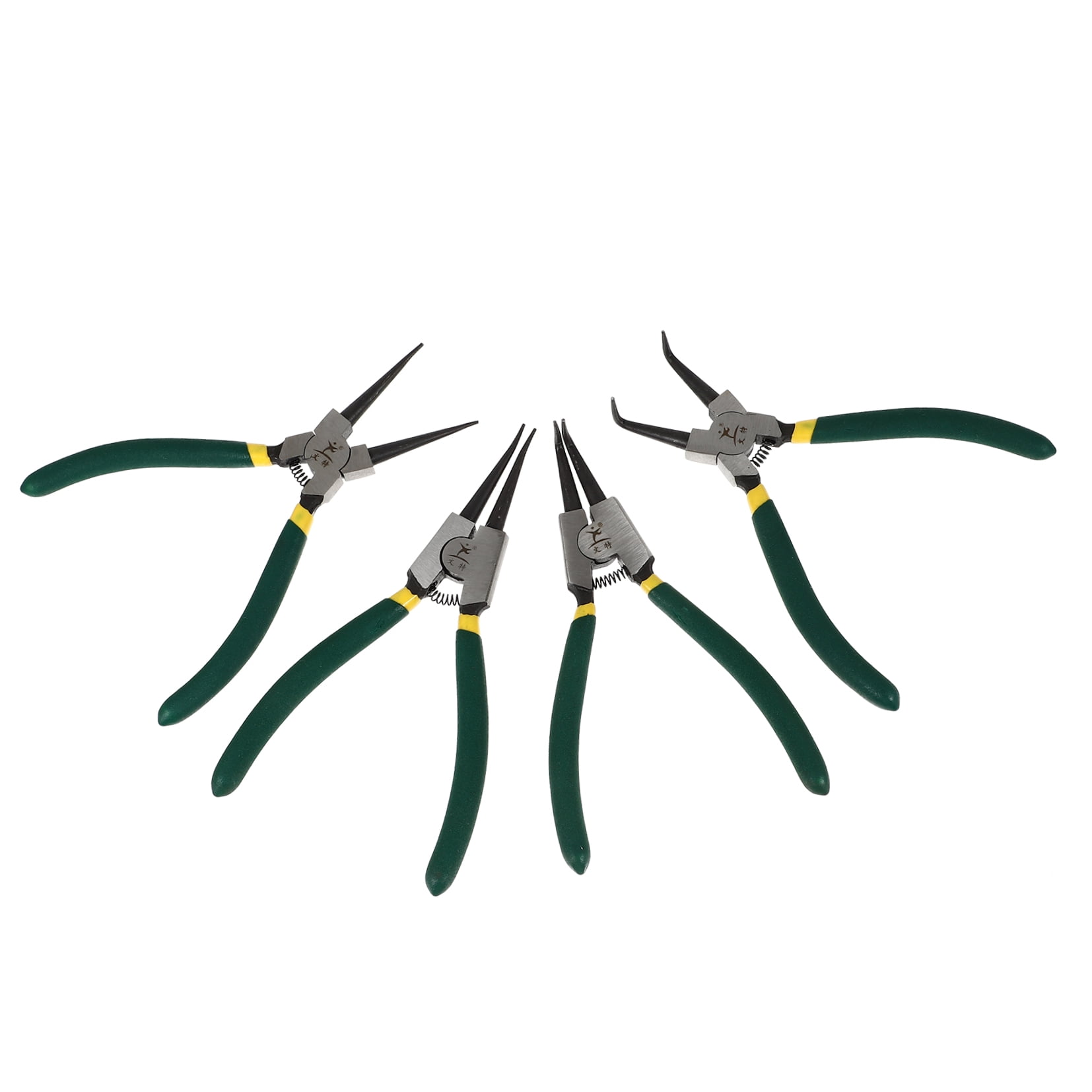 FONDOTIN 4-Piece Spring Clip Pliers Set with Precision Tips, Assorted Colors for Mechanics and Use