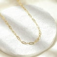 thumbnail image 4 of 5pcs Brass Paperclip Chain Necklaces Long-Lasting Plated Rack Plating Lead Free & Cadmium Free Real 18K golden Plated 17.52 inch(44.5cm), 4 of 5