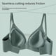 thumbnail image 5 of Ropa interior sin costuras de malla de primavera y verano para mujer, sin aros de acero, con fruncido en el pecho, transpirable y ajustable, 5 of 6
