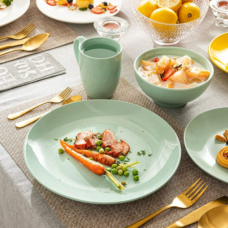 LOVECASA Series Sweet 32 Piece Porcelain Dinnerware Set Mixed Color Dinner Set Service for 8 Walmart