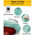 thumbnail image 3 of nqOlkjepod Turquoise Marble Round Tablecloth, Fitted Table Cover with Elastic for 45"-54" Round Tables, Nature Marble Stone Ripple Modern Art Table Cloth Outdoor Dinning Party Waterproof Tablecloths, 3 of 6