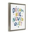 thumbnail image 4 of Stupell Industries Dream Big Never Quit Text & Numbers Painting Brown Floater Framed Canvas Art Print Wall Art, 17 x 21, 4 of 10