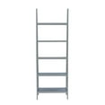 thumbnail image 4 of Riverbay Furniture 5-Shelf Transitional Wood Open Back Ladder Bookshelf in Gray, 4 of 9