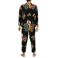 thumbnail image 5 of Kll Cartoon Tractor Sleepwear Mens Flannel Pajamas,Long Cotton Pj Set, 5 of 9