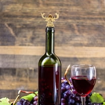 LABSERRON Golden Deer Wine Pourer Bottle Stopper Made of Zinc Alloy for Party Favors 3.54 inches