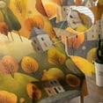 thumbnail image 5 of Yellow Trees Fall Sheer Curtains 96 Inches Long 2 Panels Set, Window Sheer Curtains for Living Room/Bedroom, Autumn Hills Thanksgiving House Rustic Plaid Light Filter Rod Pocket Curtain 52''x96''x2, 5 of 7