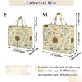 thumbnail image 2 of FORMRS Womens Corduroy Tote Bag Crossbody Shoulder Handbag with Pocket, Floral Birds Pattern, 2 of 7