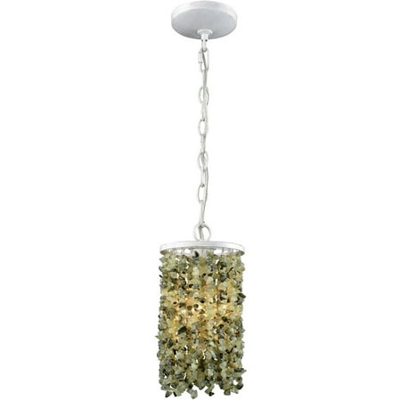

Pendants 1 Light Fixtures With Off White Finish Metal Agate Stones Material Medium Bulb 6 60 Watts