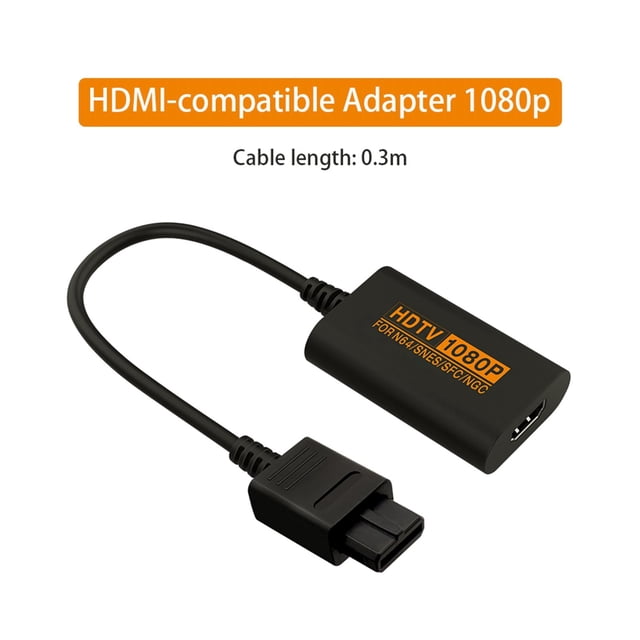 Adaptador convertidor para de juegos retro SNES, compatible con Plug 1080P, no se necesita fuente de alimentación externa Hugo Convertidor de adaptador de TV