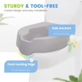OasisSpace Toilet Seat Risers with Lid and Lock Padded Toilet Seat Adults, Raised Toilet Seat