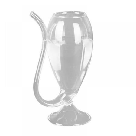 

Popvcly 1Pc Household Creative Transparent Eco-friendly Heat-resistance Cocktail Wine Glass B