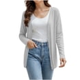 thumbnail image 2 of WIZUTIZ Women's V Neck Button Down Cardigan Lightweight Breathable Long Sleeve Sun Protection Tops, 2 of 8