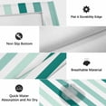 thumbnail image 6 of Green Stripe Outdoor Rug for Patio/Deck/Porch, Non-Slip Large Area Rug 3 x 5 Ft, Gradient Geometric White Vertical Striped Indoor Outdoor Rugs Washable Area Rugs, Reversible Camping Rug Carpet Runner, 6 of 8