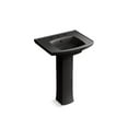 thumbnail image 2 of Kohler K-24050-8-0 24 in. Kelston Pedestal Bathroom Sink with 8 in. Lavatory Centerset Faucet Hole - White, 2 of 3