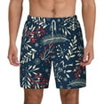 thumbnail image 2 of Picia Merry Christmas pattern Mens Swim Trunks with Compression Liner Stretch Beach Shorts Quick Dry with Zipper Pockets No-Chafing Board Shorts-X-Large, 2 of 9
