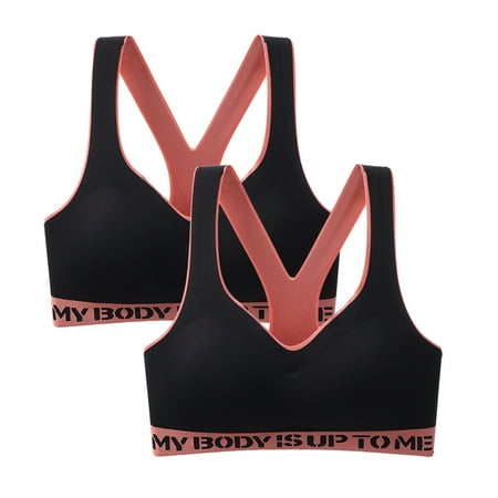 

beppter 2pc women casual large size sports yoga fitness sports back underwear bra