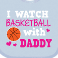 thumbnail image 4 of Inktastic I Watch Basketball with Daddy Boys or Girls Baby Bib, 4 of 4