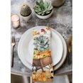 thumbnail image 2 of Orange Pumpkins Fall Cloth Napkins Set of 8 Reusable Dinner Napkins, Thanksgiving Maple Gnomes Country Wood Cocktail Napkin Washable Table Napkins for Wedding/Holiday Party/Baby Shower 20"x20", 2 of 7