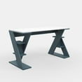 thumbnail image 5 of Ada Home Decor Furniture 3 Tier White Turquoise Dearborn Modern Desk, 5 of 7