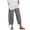 Gray 258, variant on Henpk Womens Cotton Linen Bermuda Shorts Yoga Pants Tummy Control Workout Gym Shorts Loose Fit Casual Pants Elastic Waist Summer Beach Trousers Ladies Active Athletic Zipper Pockets Beige M