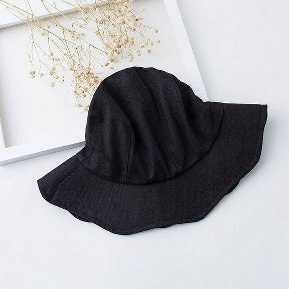 COCOpeaunt Fashion Women Summer Bucket Hat Sun Protection Lady Cottonl Casual Fisherman Hat Women Panama Outdoor Sun Cap Beach Hat Travel