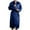Marine, variante sur Peignoir de Pyjama Long pour Hommes, Uni, Décontracté, à Manches Longues, à Lacets, avec Poche pour la Maison