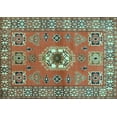 thumbnail image 1 of Ahgly Company Indoor Rectangle Geometric Light Blue Traditional Area Rugs, 3' x 5', 1 of 4