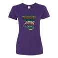 thumbnail image 2 of Plaid Paisley Retro Vintage Elephant Animal Lover Womens Graphic T-Shirt, Purple, 3XL, 2 of 4