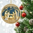 thumbnail image 2 of Nativity Christmas Ornaments, New Christian Ornaments Jesus Nativity Ornament Christmas Tree and Window Decor, Catholic Religious Gifts for Family Friends, Nativity Scene Decor Festive Ornament, 2 of 6