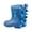 Light Blue, variant on Otqutp Boys Girls Rain Boots Kids Cute Animal Waterproof Shoes Toddler Non-Slip Rubber Rain Boots Baby Mid Calf Boots