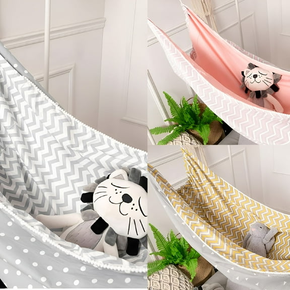 LAMIRO Children's Hammock Hanging Swing Bed Outdoor Rollover Prevention Camping Canvas Fabric Hammock for Patio Travel Hiking