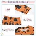 thumbnail image 2 of Boys Pajamas Girls Pajama Pumpkin and Ghost Black Cute Comfortable Cotton Two-piece Pajama Set, 2 of 7